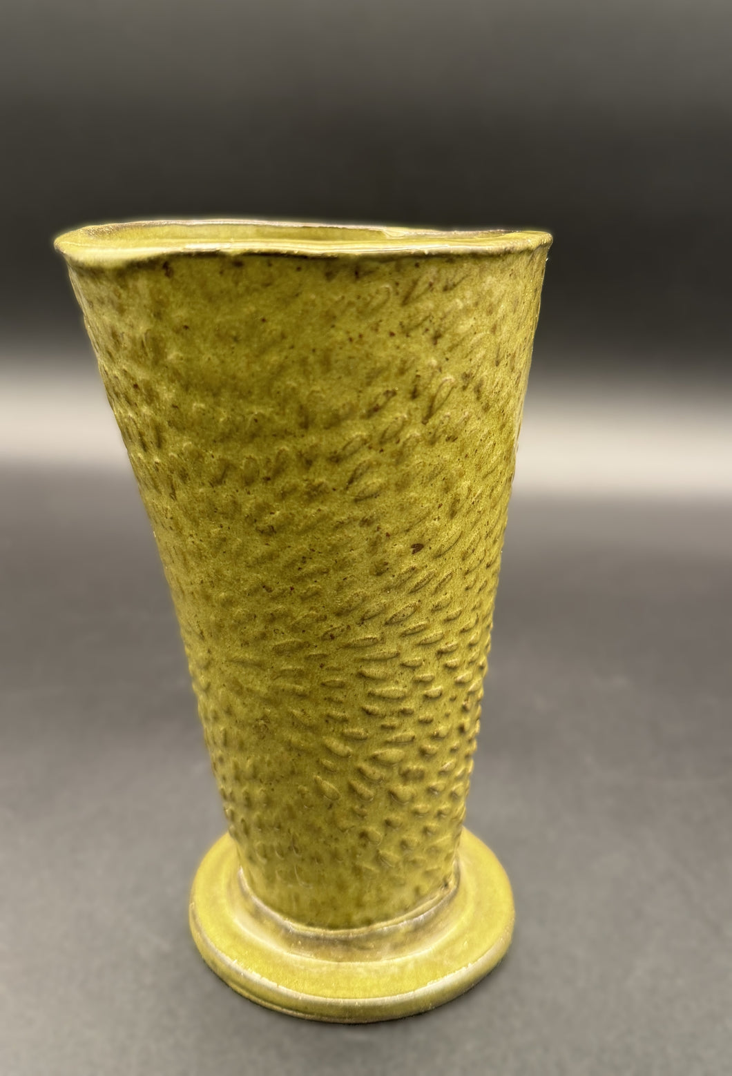 Olive Speckled Vase